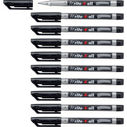 STABILO Permanent-Marker Write-4-all, F, schwarz