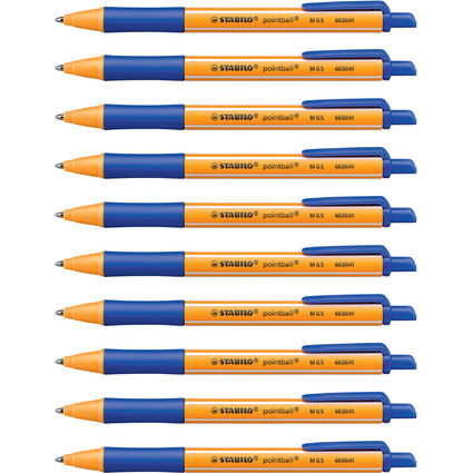 STABILO Druckkugelschreiber pointball, 0,5 mm, blau