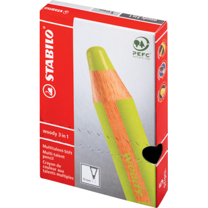 STABILO Multitalentstift woody 3 in 1, rund, orange