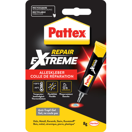 Pattex Alleskleber 100% Repair Extreme, 20 g Tube