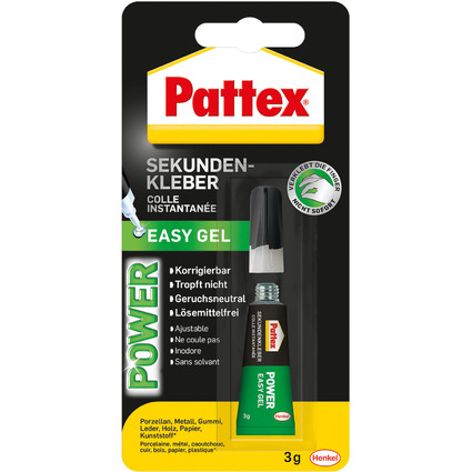 Pattex Sekundenkleber Easy Gel, 3 g Tube