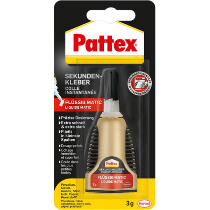 Pattex Sekundenkleber CONTROL, 3 g Flasche
