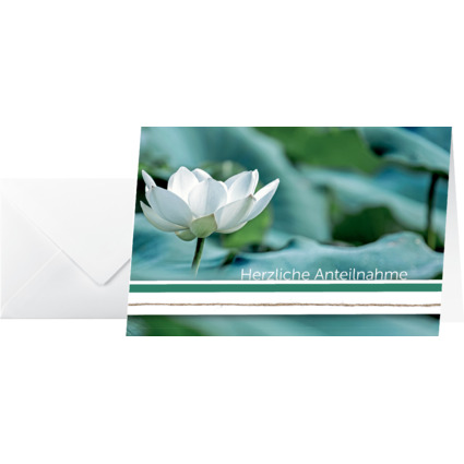 sigel Trauerkarte "Water Lily", (B)115 x (H)170 mm
