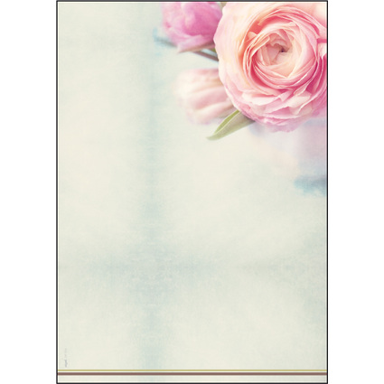 sigel Design-Papier, DIN A4, 90 g/qm, Motiv "Rose Garden"