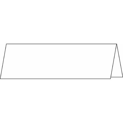 sigel Tischkarte, hochwei, 185 g/qm, 190 x 60/120 mm