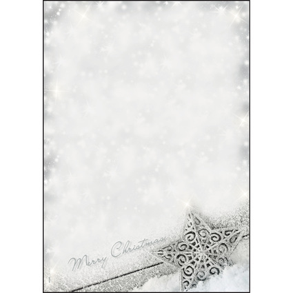 sigel Weihnachts-Motiv-Papier "Brilliant Star", A4, 90 g/qm