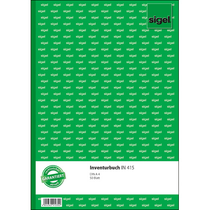 sigel Formularbuch "Inventurbuch",  A4, 50 Blatt