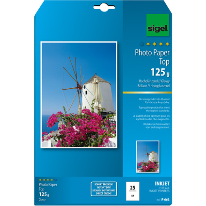 sigel InkJet-Top-Foto-Papier, DIN A4, hochglnzend, 125 g/qm