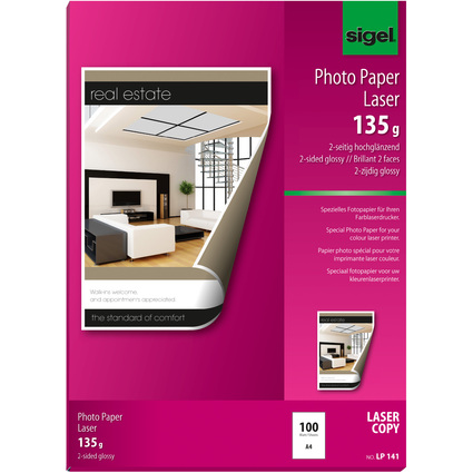 sigel Foto-Papier, DIN A4, 135 g/qm, 2-seitig glossy