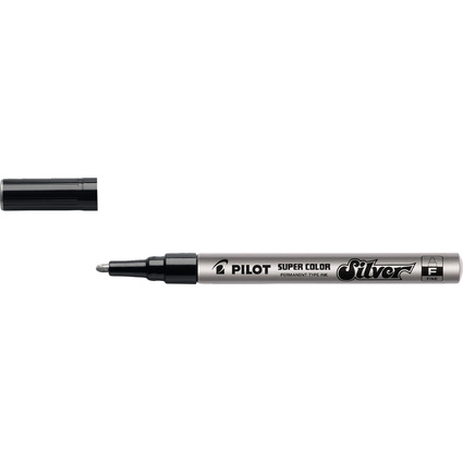 PILOT Permanent-Marker SUPER COLOR SILVER, feine Spitze