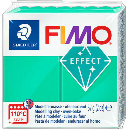 FIMO EFFECT Modelliermasse, ofenhrtend, transparent-grn