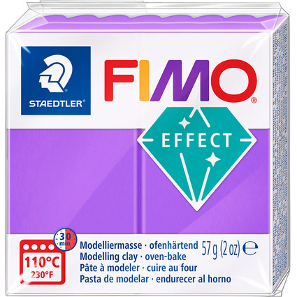 FIMO EFFECT Modelliermasse, ofenhrtend, transparent-lila