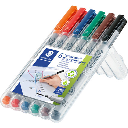 STAEDTLER Lumocolor NonPermanent-Marker 315M, 6er Etui