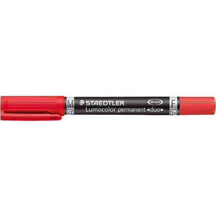 STAEDTLER Lumocolor Permanent-Marker duo, rot