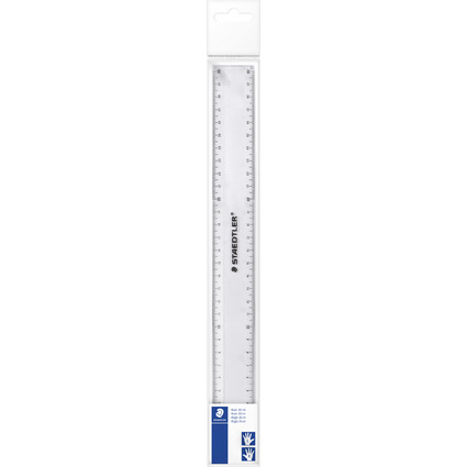 STAEDTLER Flachlineal, 300 mm, aus Kunststoff, transparent