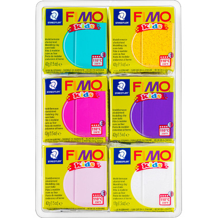 FIMO kids Modelliermasse-Set Colour Pack "girlie", 6er Set