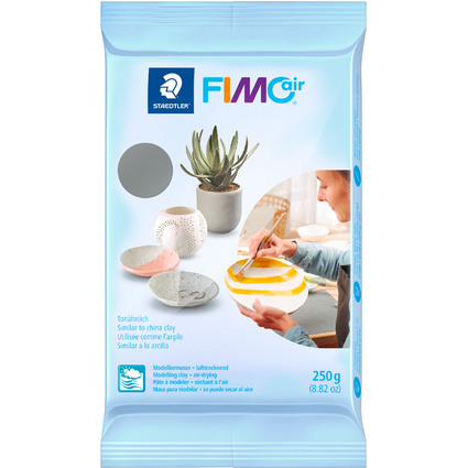 FIMO air Modelliermasse, lufthrtend, grau, 250 g