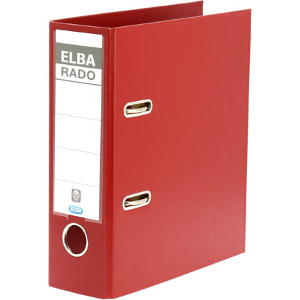 ELBA Ordner rado plast - DIN A5 hoch, Rckenbr.: 75 mm, rot