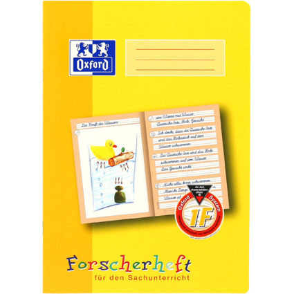 Oxford Schreiblernheft "Forscherheft", Lineatur: 1F, DIN A4