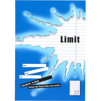 Limit Schulheft, DIN A4, Lineatur 27 / 9 mm liniert