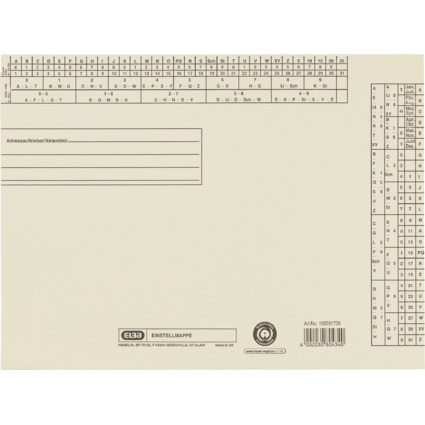 ELBA Einstellmappe mit Organisationsdruck - Kraftkarton