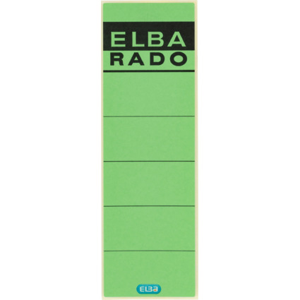 ELBA Ordnerrcken-Etiketten "ELBA RADO" - kurz/breit, grn