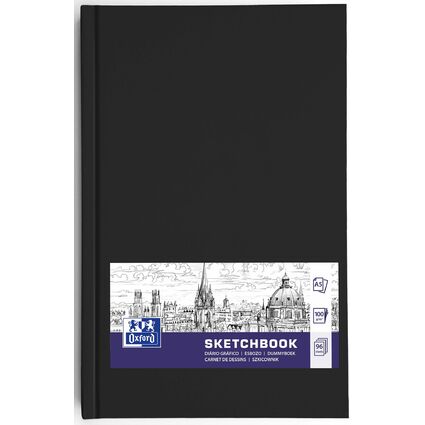 Oxford Skizzenbuch Hardcover, DIN A5, 96 Blatt, schwarz