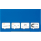 nobo Glas-Magnettafel Impression Pro Widescreen, 57", blau