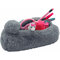 WEDO Schlamper-Etui "FLUFFY", aus Plsch, blaugrau