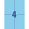 AVERY Zweckform Universal-Etiketten, 105 x 148 mm, blau