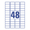 AVERY Zweckform Transparente Adress-Etiketten, 45,7 x 21,2mm