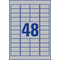 AVERY Zweckform Typenschild-Etiketten, 45,7 x 21,2mm, silber