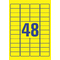 AVERY Zweckform Folien-Etiketten, 45,7 x 21,2 mm, gelb