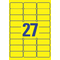 AVERY Zweckform Folien-Etiketten, 63,5 x 29,6 mm, gelb