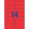 AVERY Zweckform Stick&Lift Etiketten, 99,1 x 38,1 mm, rot