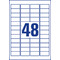 AVERY Zweckform Stark haftende Papier-Etiketten, 45,7x21,2mm