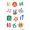HERMA Weihnachts-Sticker DECOR Adventskalenderzahlen Symbole