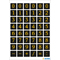 HERMA Zahlen-Sticker 0-9, Folie geprgt, gold auf schwarz