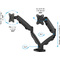 Fellowes Doppel-Monitorarm-Set Eppa, schwarz