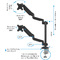 Fellowes Doppel-Monitorarm Platinum Series,vertikal