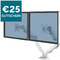 Fellowes Doppel-Monitorarm Eppa, wei