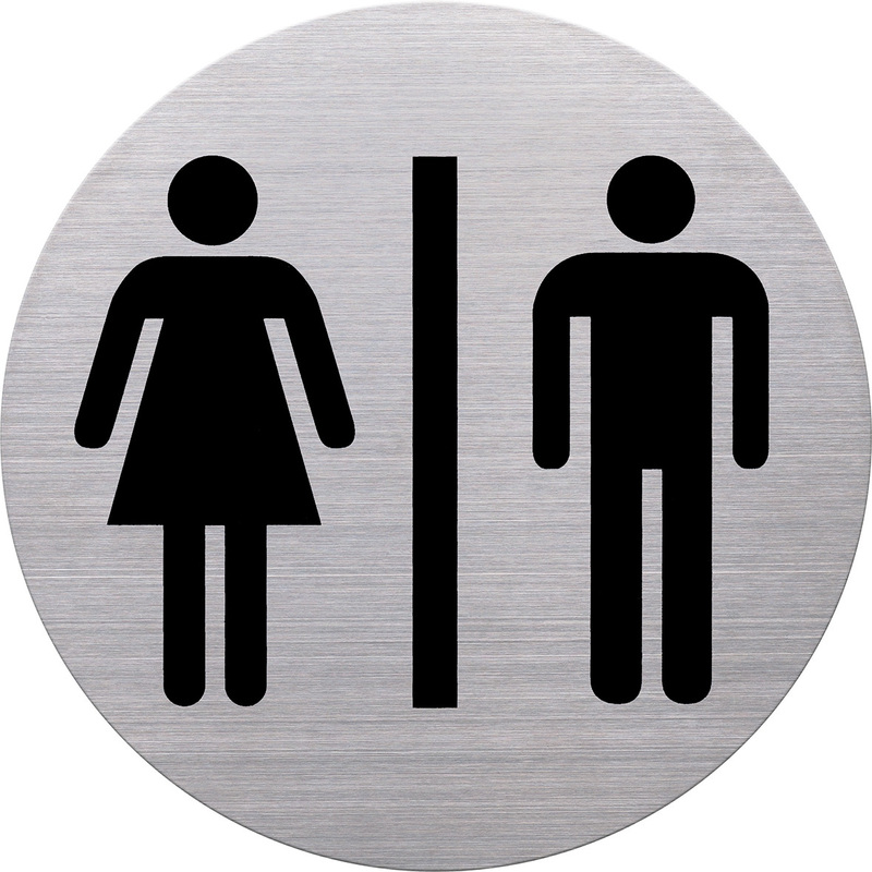 Helit Piktogramm The Badge Wc Damen Herren Rund Silber H Bei Www Officeb2b Ch Gunstig Kaufen