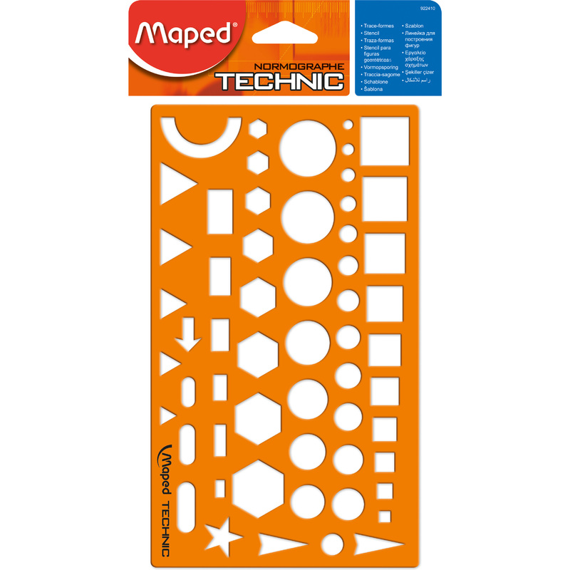 Maped Zeichenschablone NORMOGRAPHE TECHNIC, orange 922410 bei www