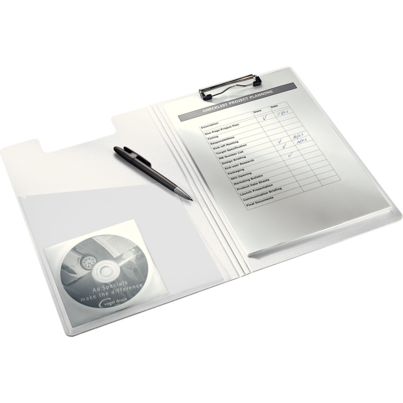 LEITZ Klemmbrett-Mappe WOW, DIN A4, Polyfoam, eisblau 4199 ...