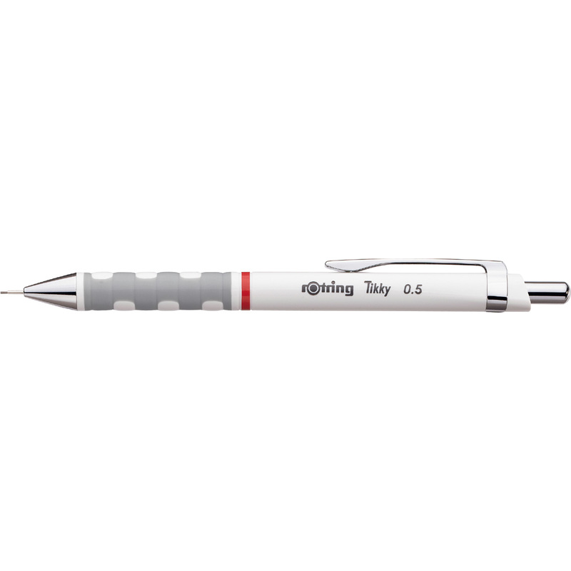 Druckbleistift 0,5 mm Rotring Tikky Weiß Neu 5 Stück 