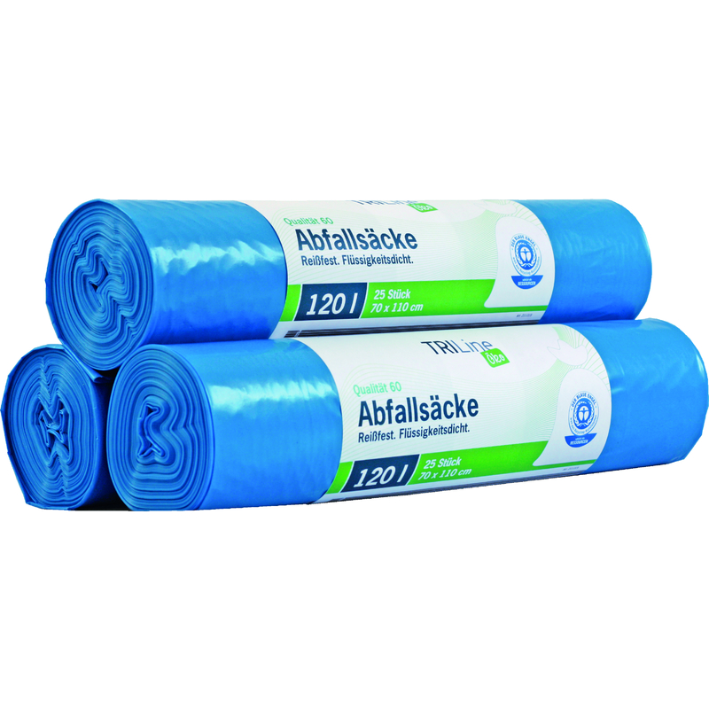 blau 120 Liter 25 Stück Secolan TRILINE Abfallsack
