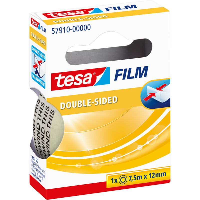 0,40€/1m Doppelklebeband Tesa 57910 2 Rollen 7,5m x 12mm doppelseitig 