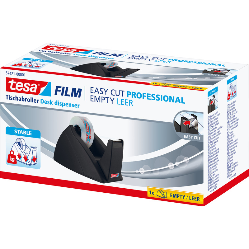 tesa Tischabroller Easy Cut schwarz unbestückt