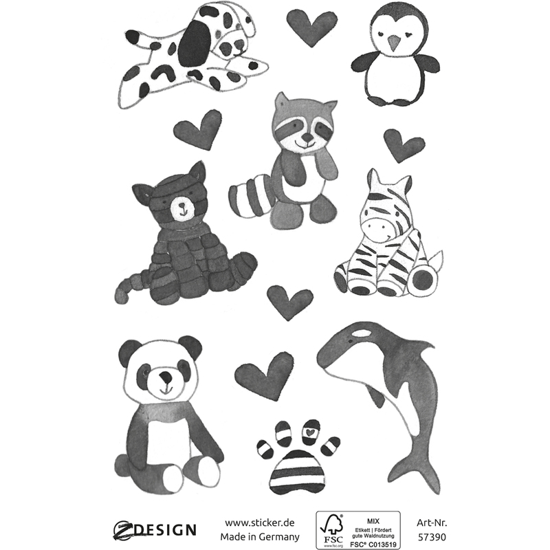 AVERY Zweckform ZDesign KIDS Papier-Sticker, schwarz/weiß 57390 bei   günstig kaufen