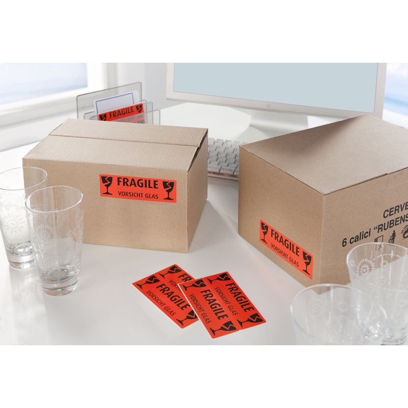AVERY Zweckform Hinweisetikett "Vorsicht Glas", 119 x 38 mm 3050 bei www.officeb2b.ch günstig kaufen